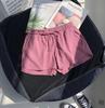 Shorts esportivos de cintura alta de algodão com elástico na cintura, feminino, solto, casual, uso externo, 2020, novas calças largas, pijama de verão para casa