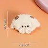 Pequeños accesorios de lana color crema de lindo gato de dibujos animados rizado, adornos para el cabello, accesorios para la ropa, broches, colgantes y figuritas pequeñas