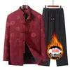 Casaco Tang Masculino para Meia-Idade e Idosos Jaqueta de Penas de Inverno Estilo Chinês de Alta Qualidade Espessada Roupas de Vida para Idosos Jaqueta de Vovô