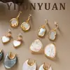 Nuevos Pendientes Retro Europeos y Americanos Geométricos en Forma de U de Colores Perla, Lujo Ligero, Gama Alta, Pendientes Versátiles para Mujer