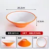 Tazón de Melamina para Uso Comercial, Tazón para Arroz y Fideos, Tazón para Sopa para Tiendas de Fideos, Tazón Espiral Bicolor Imitación Porcelana, Tazón Grande para Hot Pot Picante