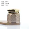 Frasco de Vidrio Redondo para Especias de 150ml Transfronterizo, Contenedor Redondo para Cosméticos, Frasco de Crema con Tapa de Rosca, Frasco de Vidrio para Mantequilla