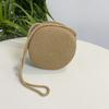 Bolsa para Padres e Hijos Verano para Mujer de Paja para Teléfono Móvil Mini Bolso Cruzado Redondo para Niños Monedero para Niña Pequeña