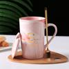 Taza con patrón de mármol alto valor de color taza de cerámica para pareja taza para dama regalo navideño logotipo impreso mayoreo