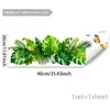 Pegatinas de Ventana de Planta Verde Fresca Mariposa para Ventanas, Vitrinas, Azulejos, Puertas de Vidrio, Decoración del Hogar, PVC de Adhesión Estática Visible por Ambos Lados