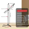 Suporte de Chão Espesso Bandeja para Placa de Som de Transmissão ao Vivo Suporte de Microfone Profissional para Palco Altura Ajustável Microfone