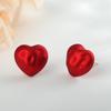 Nuevos Pendientes Chinos Rojos Mate Esmerilados Sentido Avanzado Nicho Pendientes Elegantes Distintivos Versátiles Pendientes de Perla Simples