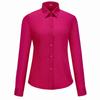 Camisa de Fibra de Bambu Sem Passar Manga Longa Roupa de Negócios para Homens e Mulheres Vendas Gerente de Banco Professor Roupa de Trabalho Primavera
