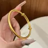 Pulsera de Empuje y Tirón de Anillo Liso Mismo Estilo de la Tienda de Oro Patrimonio Antiguo para Mujer, Pulsera de Oro Simulado, Ajustable y Duradera