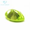 Atacado de fábrica zircônia verde maçã em forma de pera pedra solta verde claro fundo pontudo forma de gota verde fruta pedra branca broca de zircônia cúbica