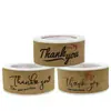 Pegatina Gracias Pegatina de papel Kraft rectangular pegatina de sellado Etiqueta de pegatina Gracias