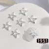 Decoraciones de Arte de Uñas de Estrella de Cinco Puntas Brillantes, Metal Hueco Transfronterizo con Pedrería Incrustada de Aleación, Pedrería de Estrella para Uñas DIY, Accesorios para Uñas