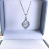 Collar de cobre puro s925 para mujer, cadena de clavícula con forma de corazón palpitante, estilo coreano, ligero y sencillo, colgante Mori Smart Ling para estudiantes.