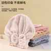 Nueva y linda gorra absorbente para secar el cabello estilo coreano, gorra de princesa gruesa de microfibra de vellón de coral