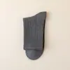 Calcetines de Hilo Doble para Hombre a Media Pantorrilla Otoño/Invierno Simples Versátiles Color Sólido Simples de Negocios Transpirables Absorbentes de Sudor Algodón Calcetines Largos