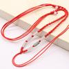 Acessórios de estilo simples Jade Marca Boutique Hetian Jade Woven Rope Ágata Semi-acabado Passepartout Colar Corda Pingente Corda