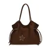 Bolso Tote Melanoid para Viajar para Mujer 2026 Nuevo Otoño Retro Gamuza Felpa Bolso de Hombro Único Gran Capacidad Bolso de Axila