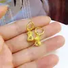 Vietnam arena oro galvanizado oro real suerte brillante bolsa de dinero de la suerte aretes mujer transmisión en vivo comercio electrónico suministro de fábrica venta al por mayor