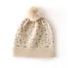 Gorro de Cachemira Estilo Coreano para Mujer en Otoño e Invierno Gorro de Punto Grueso Cálido Combinación de Colores Estrella Gorro Baotou Gorro de Lana con Bola de Pelo