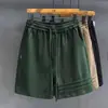 Diseño de Tres Barras Pantalones Cortos Casuales Deportivos de Gama Alta y Pesados Pantalones de Hombre Verano Pantalones Sueltos Pantalones Americanos