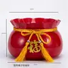 Balde da Fortuna de Ferro Metalizado Balde Abraço Saco da Sorte Enfeites Decorativos de Ano Novo Vaso de Flores Balde de Flores Decoração para Casa Flores Secas Presentes Corporativos