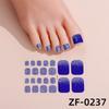 Adesivos de Unha e Pé Europeus e Americanos Transfronteiriços Zhengxiang, Glitter de Cor Sólida, Adesivos de Nail Art de Luxo Leve, Adesivos de Dedo do Pé de Cobertura Total, Lote Misto, Iridescente