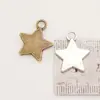 Accesorios de joyería de aleación vintage diy colgante de estrella de cinco puntas 16 mm collar material de decoración para ropa Colgante de Estrella