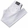 Jeans de Lujo Elegantes para Hombre 2024 Ajuste Delgado Pierna Estrecha Elásticos Marca Importada Pantalones Casuales Estampados Estilo Primavera y Verano