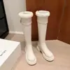 Botas Altas de Terciopelo Grueso Talla Grande para Mujer 2026 Invierno Nuevo Llegada Calentitas Engrosadas Botas de Nieve Hasta la Rodilla Botas de Motocicleta para Mujer