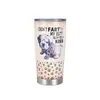 Taza Termo Creativa Transfronteriza de Acero Inoxidable 304, Doble Pared al Vacío para Cerveza, Impresión 3D, 20 oz, Portavasos para Coche