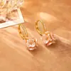 Brincos de Flor de Concha Fresca Hortênsia Moda Fada Sensação de Alto Padrão Fofos Versáteis Brincos de Primavera Verão Brincos de Gota para Menina Doce