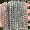 Cuentas Redondas de Cristal de Fresa Negro Natural DIY Semiterminadas Pulsera Super Siete Negra Accesorios de Joyería Cuentas de Biotita al Por Mayor