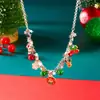 Nuevo Collar de Navidad Transfronterizo Europeo y Americano Diseño Exagerado Guirnalda de Árbol de Navidad Copo de Nieve Campana Colorida Estrella Collar para Mujeres