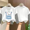 Linda camiseta básica de manga larga para niñas, colección primavera/otoño 2026, camiseta elegante de cuello redondo, algodón puro, aspecto en capas, para niños de talla mediana y grande