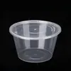 Cajas de almuerzo desechables, cajas de embalaje redondas, cajas transparentes engrosadas para comida rápida para llevar, cajas de embalaje desechables prácticas de usar