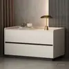 Mesita de noche de madera maciza de lujo ligero para dormitorio, Nuevo armario de almacenamiento simple, Armario de almacenamiento de estilo italiano moderno, Armario ensanchado
