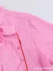 Comercio Electrónico Transfronterizo Ropa de Mujer 2026 Verano Nuevo Moda Europea Americana Camisa Rayada con Lazo Top 3076828