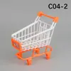 Mini Muebles Artificiales Pequeños Refrigerador Carrito de Comedor Caja Registradora Carrito de Compras Estante para Pasteles y Verduras Estante de Doble Cara Juguetes para Casa de Juego