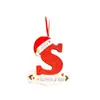 2026 Decoración Navideña Personalizada DIY con Nombre Colgante de Madera Letra Adorno Colgante Navideño