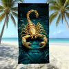 Toalla de Playa de Microfibra Transfronteriza con Logo Personalizado, Absorbente de Agua, Secado Rápido, Toalla de Baño de Terciopelo Doble Cara Estampada, Hecha a Medida para Comercio Exterior