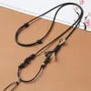 Lanyard de Cordón de Cuero Trenzado a Mano Ajustable Colgante de Jade Ágata Ámbar DIY Combinación Libre Lanyard de Jade Hetian