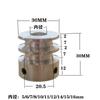 Polea de ranura única de aleación de aluminio de 6 mm, polea de correa de transmisión redonda de PU, polea de ranura doble para motor de máquina perforadora de torno