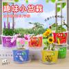 Sementes de flores artesanais para crianças, vasos pequenos de plantas divertidas, cubos de feijão, presente de planta verde Liuyi, decoração de mesa