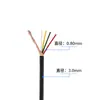 Kebaolong 2854 2464 No. 30 No. 26 Hilo Blindado de 4 Núcleos Hilo de Nylon USB Blindado Cable Enfundado