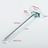 Soporte de estante oculto ajustable niquelado, varilla sólida plateada, soporte de partición, conector de tablero de madera para colgar en la pared