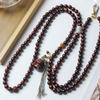 Sándalo rojo de Zambia natural de madera toma la delantera en el nuevo rosario fino chino de cadena para teléfono móvil para hombres y mujeres