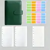 Cuaderno de Hojas Sueltas A6 Amazon Transfronterizo, Agenda Estilo Macarrón, Páginas Interiores Rayadas Lindas, Cuaderno de Diario Desmontable