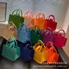 Bolsa Essencial de Feltro Versátil e Moderna Estilo Versalhes para Casamentos, Deslocamento, Grande Capacidade, Adequada para Carregar Sacolas de Compras