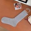 Calcetines Algodón de Encaje para Mujer Media Caña Estilo Coreano Pantorrilla Calcetines Push Transpirables Baita Suave Dulce Lolita Moda Calcetines