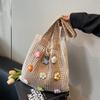 Bolso de Punto Transfronterizo Relajado de Gran Capacidad para Mujer 2025 Nuevo Bolso de Hombro para Viajar Estilo Perezoso Bolso Tote Calado